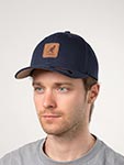 Бейсболка KANGOL арт. K5441 Leather Patch Flexfit Baseball (темно-синий)